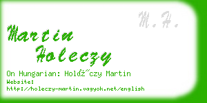 martin holeczy business card